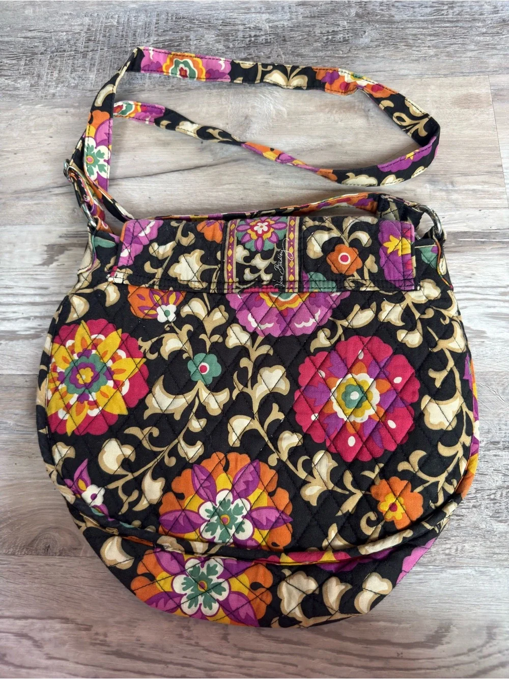 Vera Bradley The Frannie Quilted Crossbody In Retired Pattern Suzani